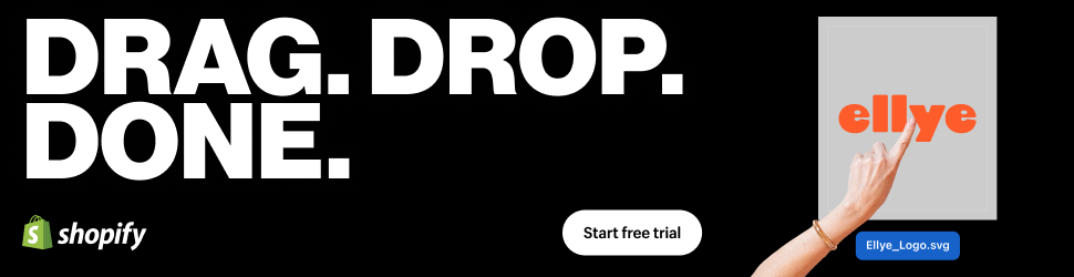 Shopify — Drag. Drop. Done. Start your free trial.